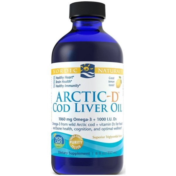 Arctic-D Cod Liver Oil Lemon 237ml (Nordic Naturals)